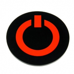 Power button custom coaster